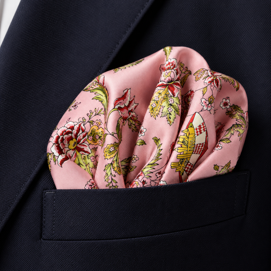 Picnic Charms Silk Pocket Square by Monzoro – view 17