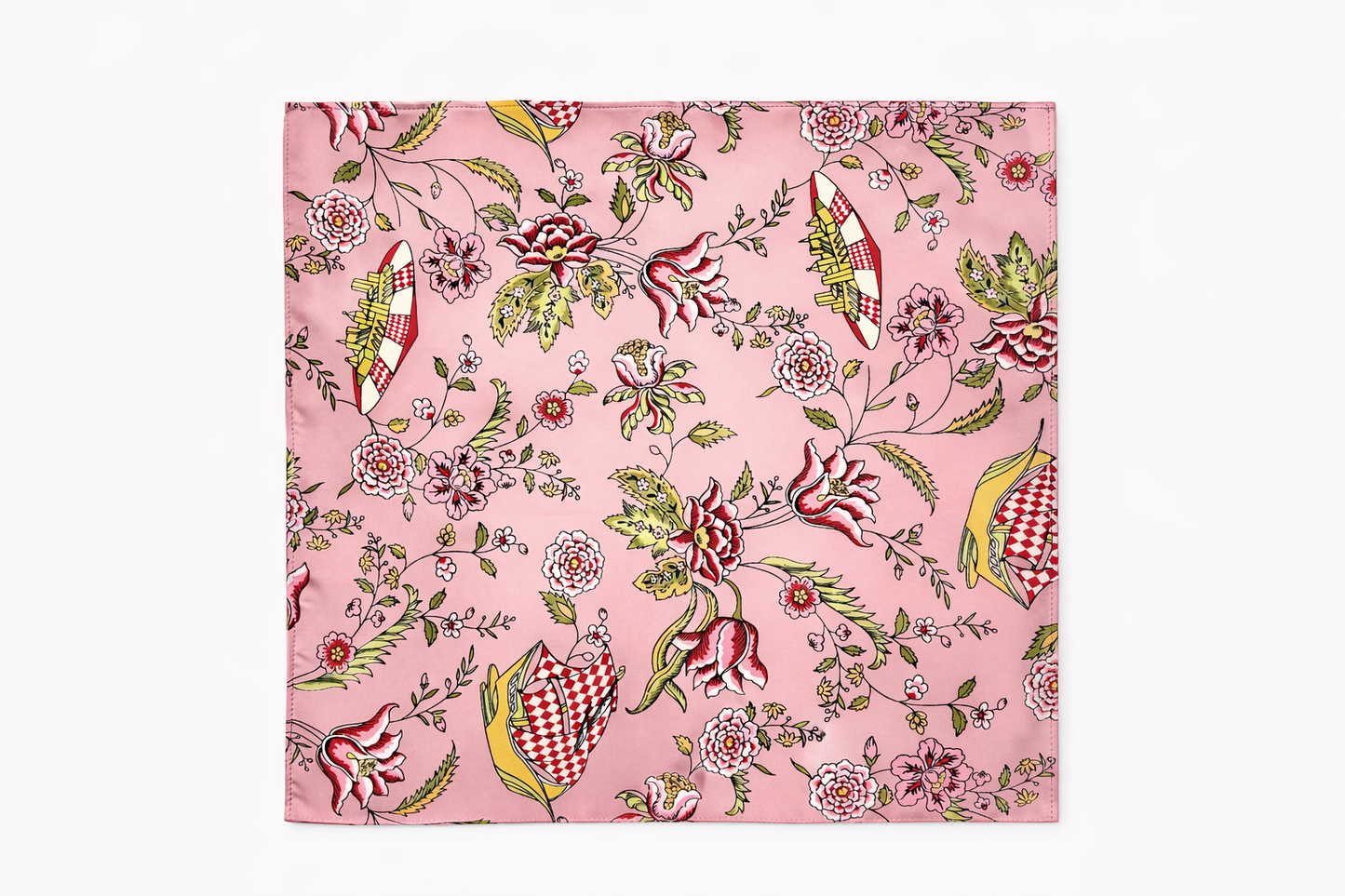 Picnic Charms Silk Pocket Square by Monzoro