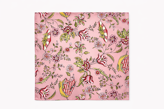 Picnic Charms Silk Pocket Square by Monzoro