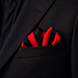 Red and Black Silk Pocket Square by Monzoro – view 12