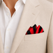 Red and Black Silk Pocket Square by Monzoro – view 14