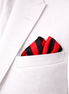 Red and Black Silk Pocket Square by Monzoro – view 4