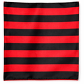 Red and Black Silk Pocket Square by Monzoro