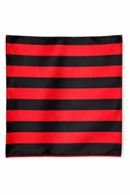 Red and Black Silk Pocket Square by Monzoro