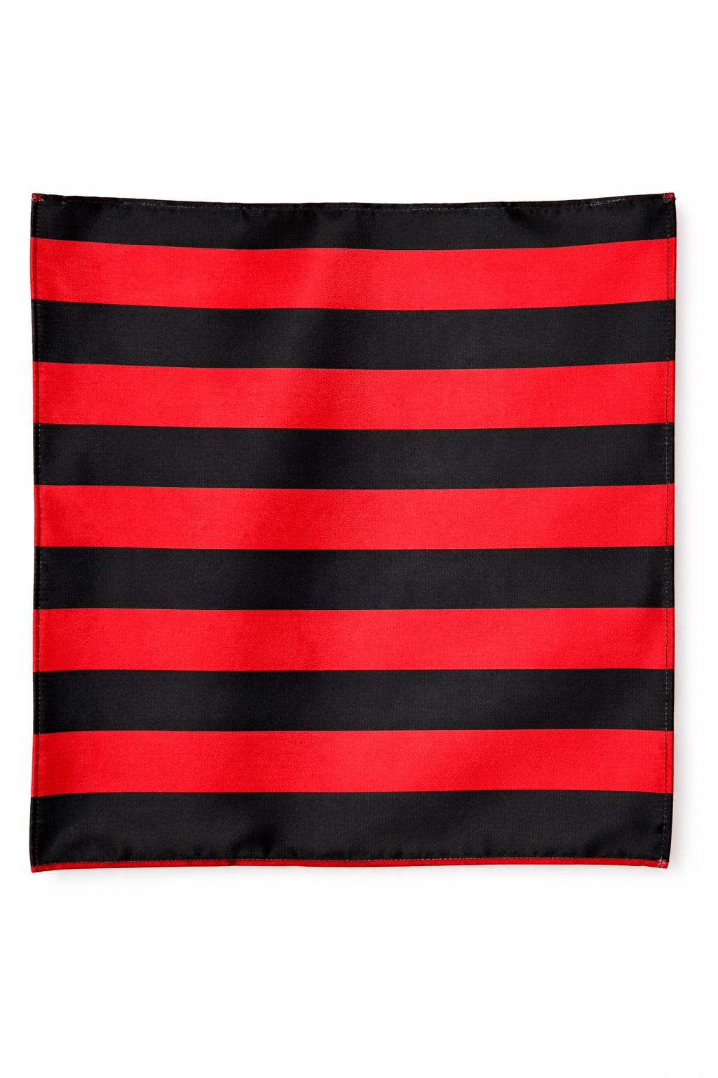 Red and Black Silk Pocket Square by Monzoro