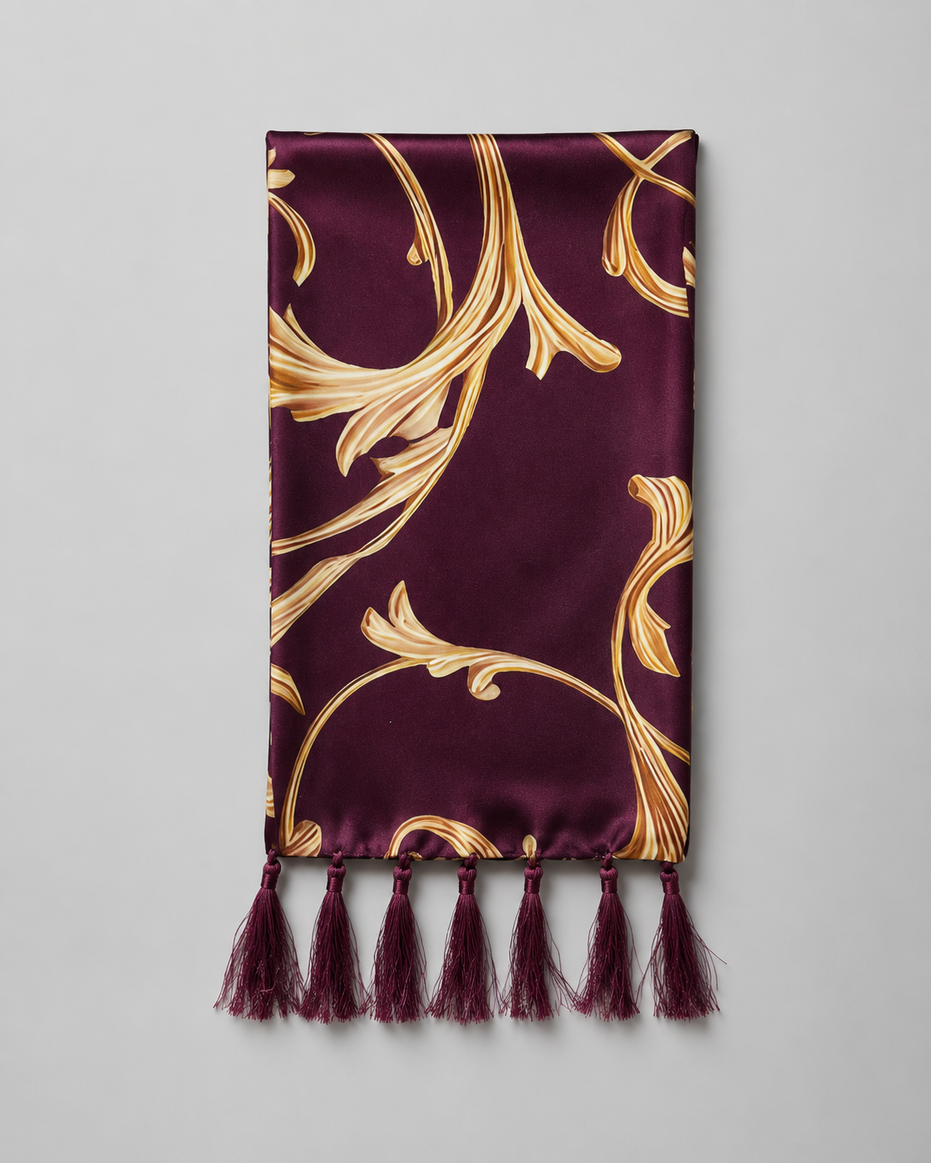 Regal Vine Silk Scarf by Monzoro – view 8