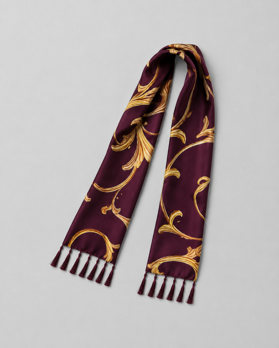 Regal Vine Silk Scarf by Monzoro – view 10