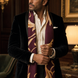 Regal Vine Silk Scarf by Monzoro – view 13