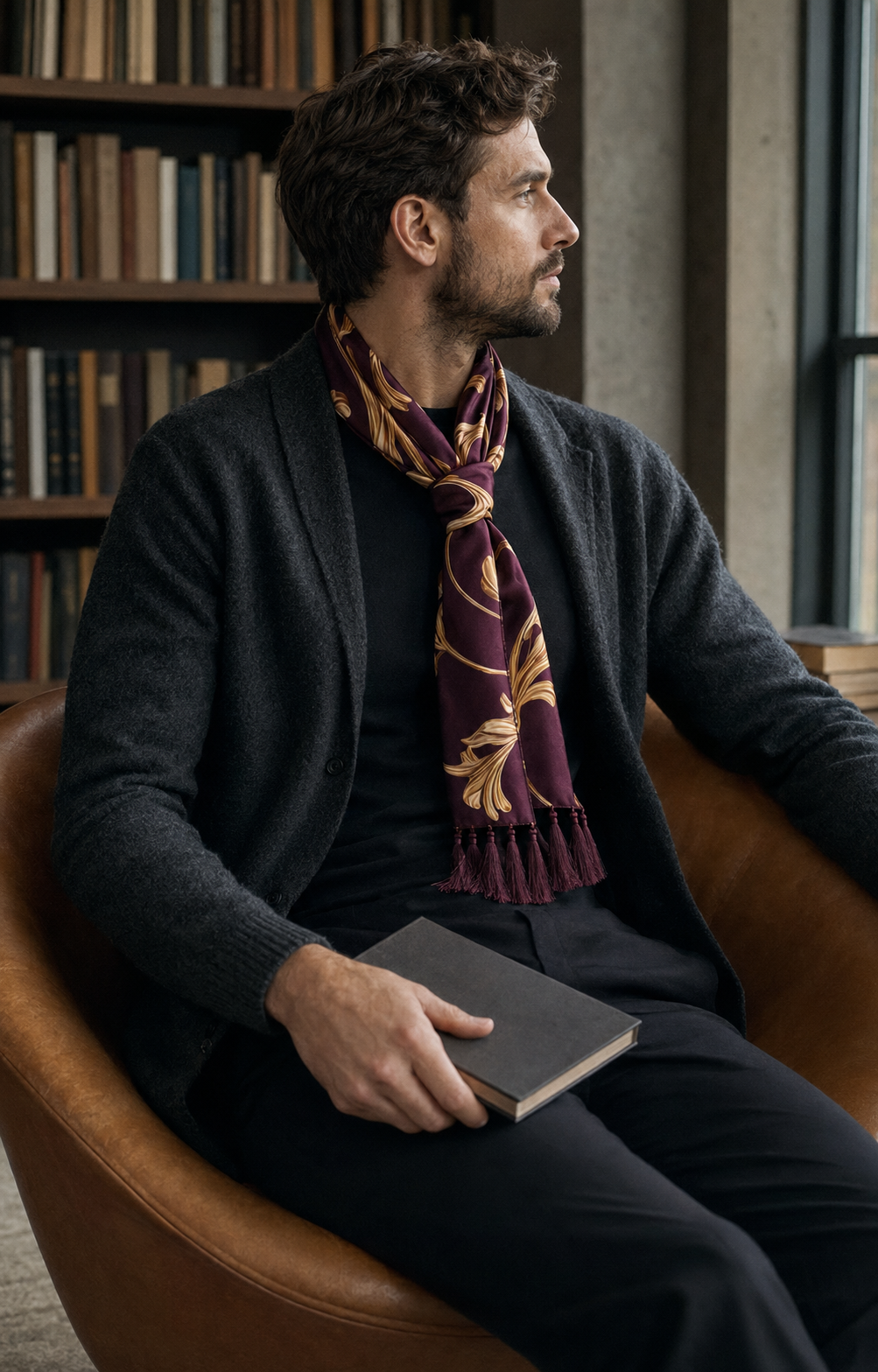 Regal Vine Silk Scarf by Monzoro – view 18