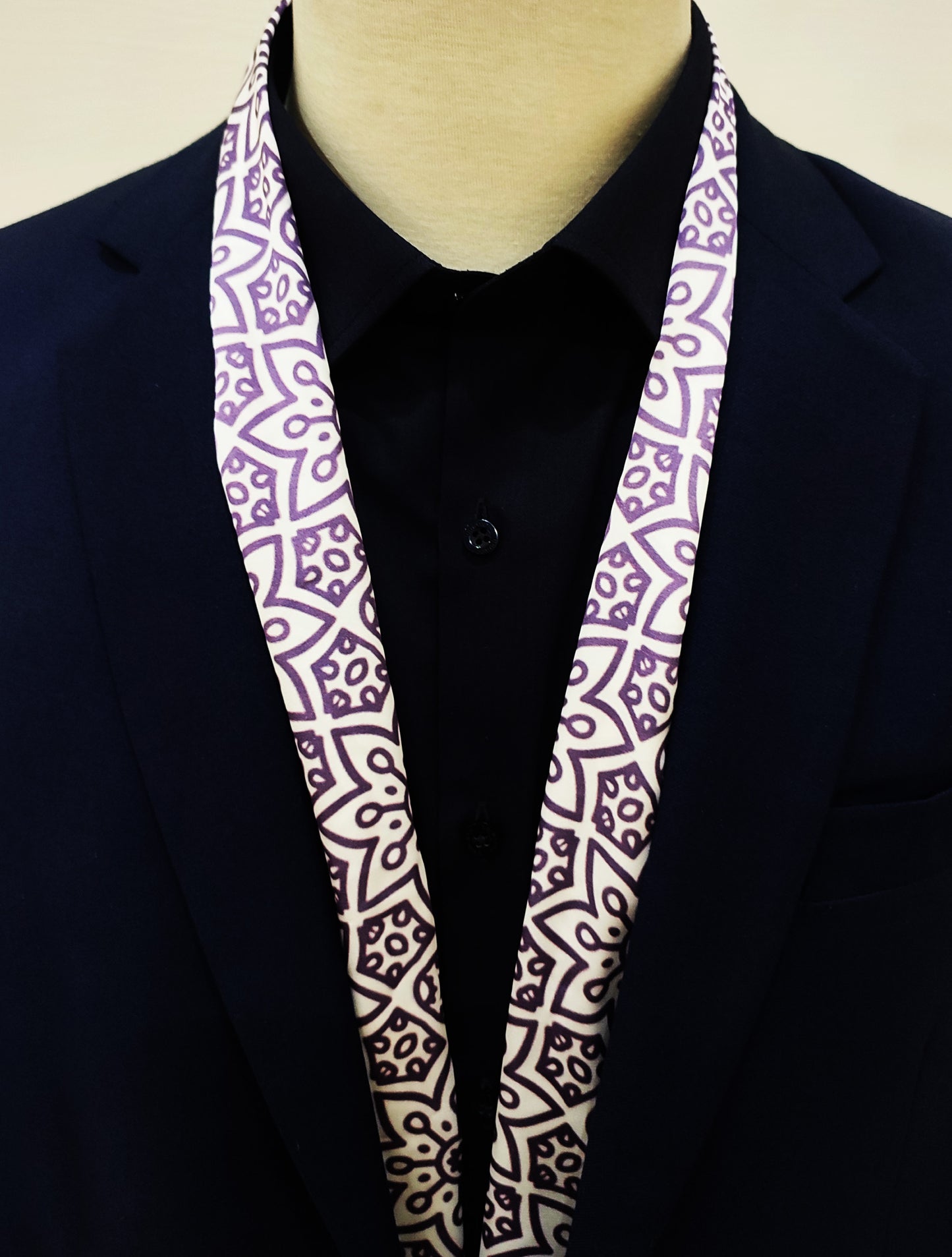 Midnight Magenta Silk Men Scarf