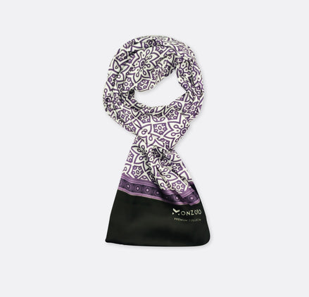 Midnight Magenta Silk Men Scarf by Monzoro