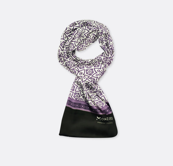 Midnight Magenta Silk Men Scarf by Monzoro