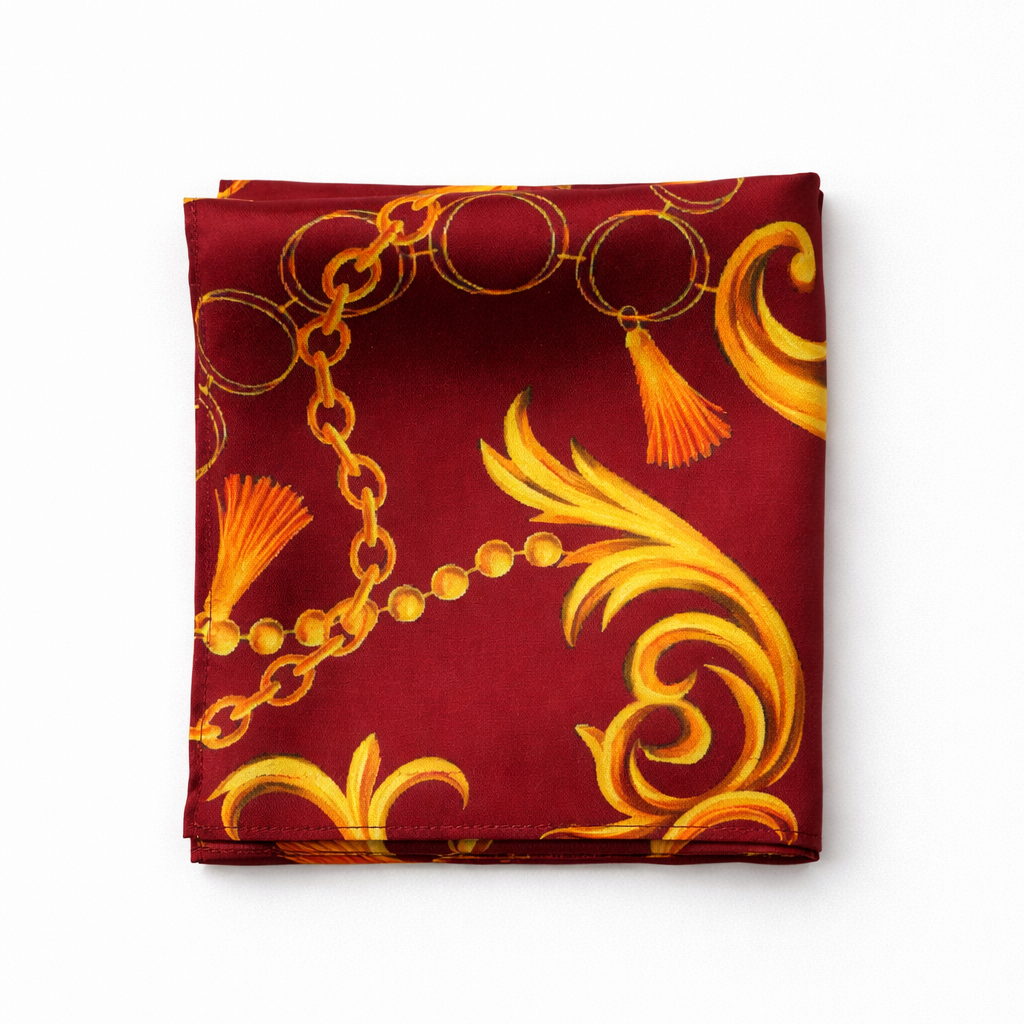 Rose Vertical Silk Pocket Square by Monzoro – view 7