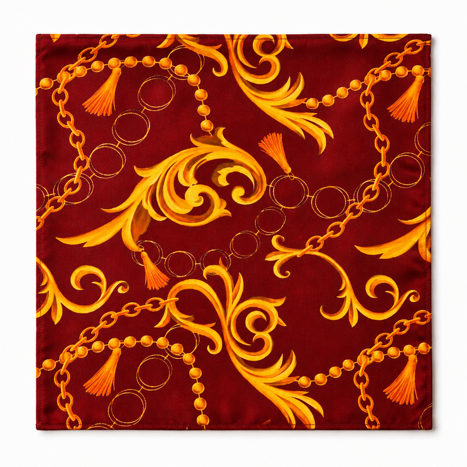 Rose Vertical Silk Pocket Square by Monzoro – view 10