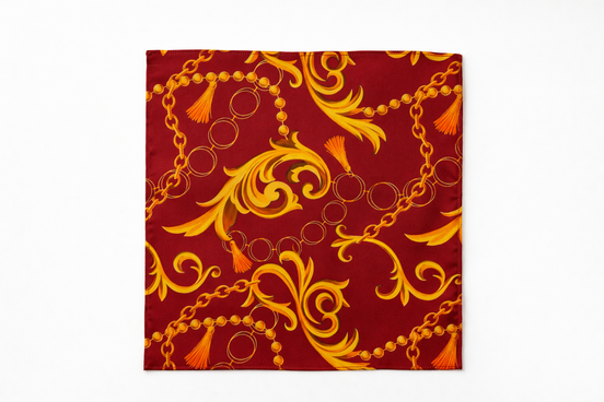 Rose Vertical Silk Pocket Square by Monzoro