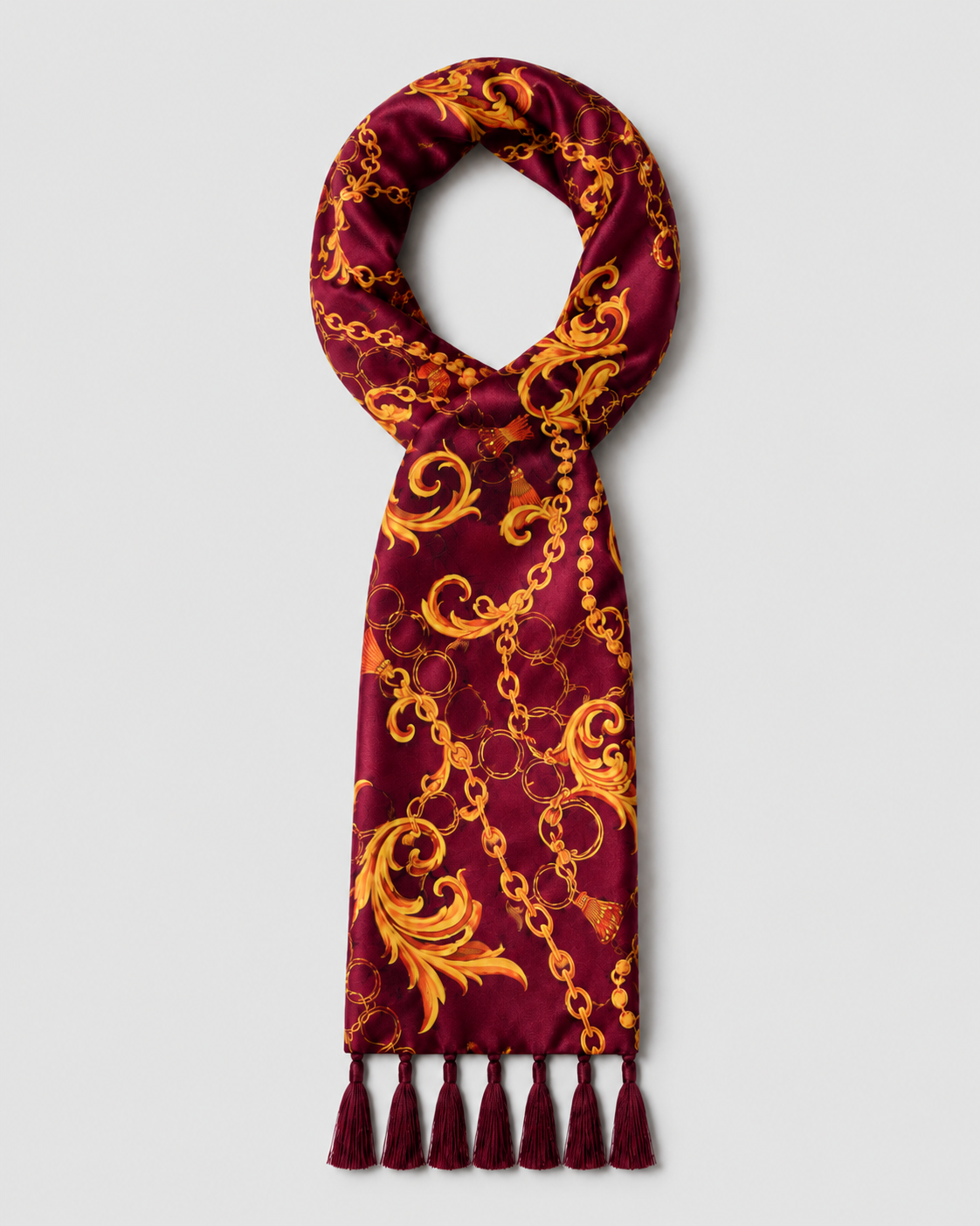 Rose Vertical Silk Scarf by Monzoro – view 6