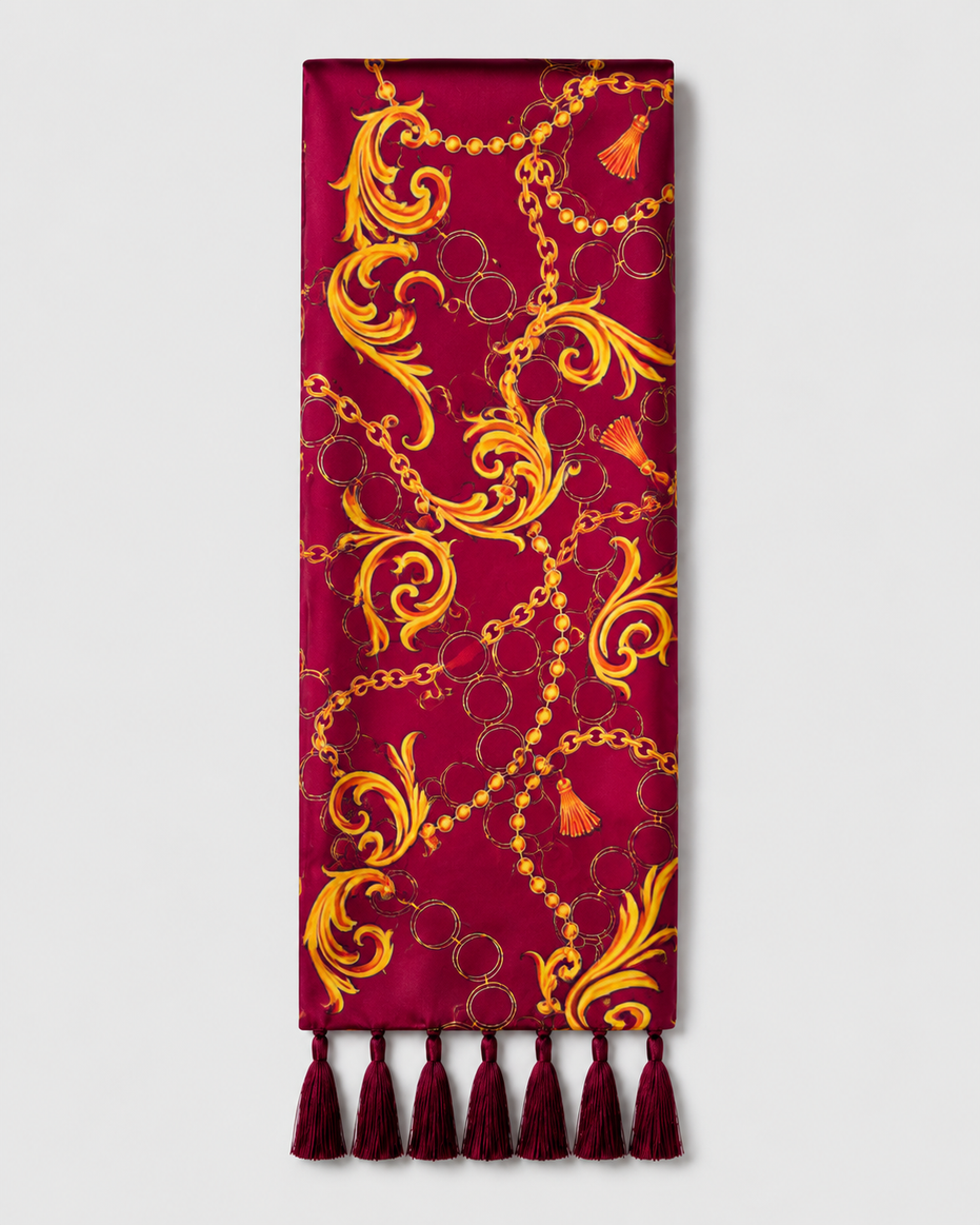 Rose Vertical Silk Scarf by Monzoro – view 7
