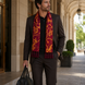 Rose Vertical Silk Scarf by Monzoro – view 19