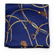 Royal Blue and Gold Stripes Silk Pocket Square by Monzoro – view 7