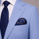 Royal Blue and Gold Stripes Silk Pocket Square by Monzoro – view 19