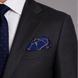 Royal Blue and Gold Stripes Silk Pocket Square by Monzoro – view 22