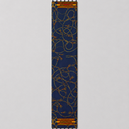 Royal Blue and Gold Stripes Silk Scarf by Monzoro – view 5
