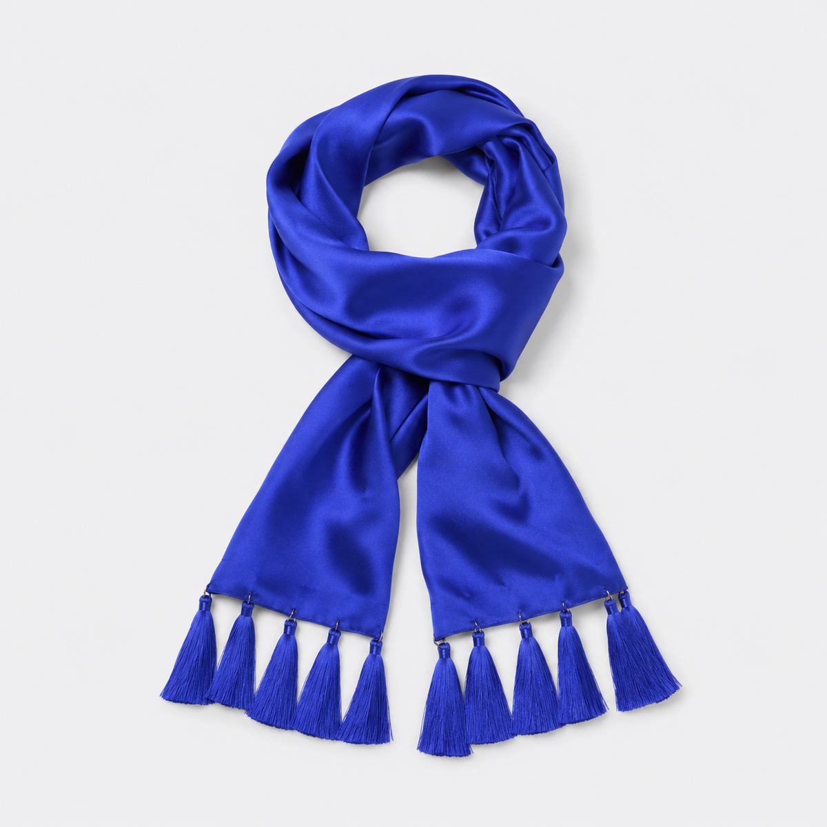 Royal Blue - Silk Scarf by Monzoro – view 8