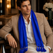 Royal Blue - Silk Scarf by Monzoro – view 10
