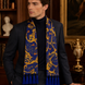 Sapphire Baroque Silk Scarf by Monzoro – view 18