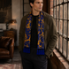 Sapphire Baroque Silk Scarf by Monzoro – view 19