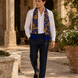 Sapphire Baroque Silk Scarf by Monzoro – view 20