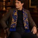Sapphire Baroque Silk Scarf by Monzoro – view 21
