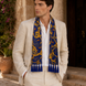 Sapphire Baroque Silk Scarf by Monzoro – view 22