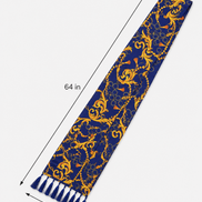 Sapphire Baroque Silk Scarf by Monzoro – view 2