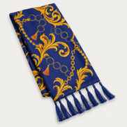 Sapphire Baroque Silk Scarf by Monzoro – view 6