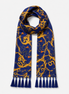 Sapphire Baroque Silk Scarf by Monzoro