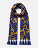 Sapphire Baroque Silk Scarf by Monzoro