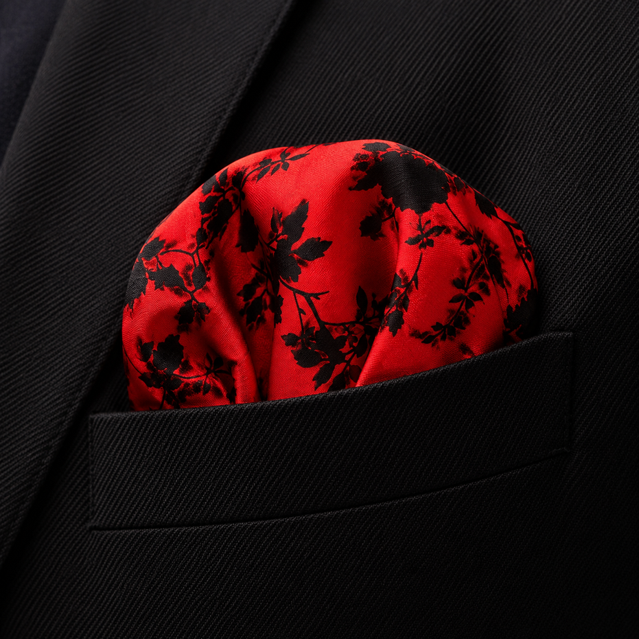 Scarlet Shadow Silk Pocket Square by Monzoro – view 17