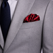 Scarlet Shadow Silk Pocket Square by Monzoro – view 3