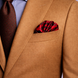 Scarlet Shadow Silk Pocket Square by Monzoro – view 4