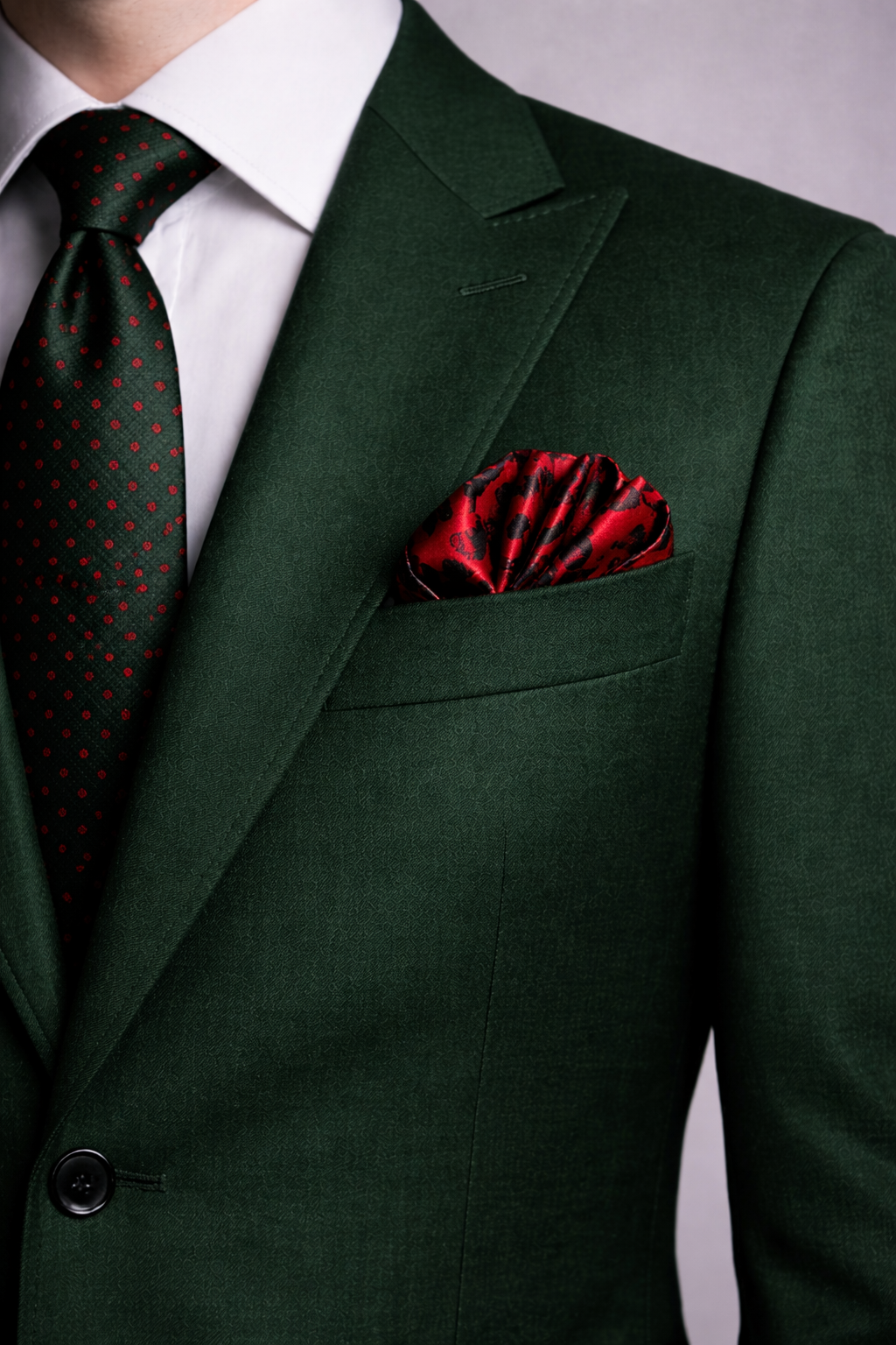 Scarlet Shadow Silk Pocket Square by Monzoro – view 5
