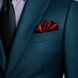 Scarlet Shadow Silk Pocket Square by Monzoro – view 6
