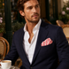 Soft Pink Striped Silk Pocket Square by Monzoro – view 18