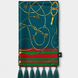 Teal Silk Scarf with Golden Ropes by Monzoro – view 2