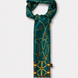Teal Silk Scarf with Golden Ropes by Monzoro