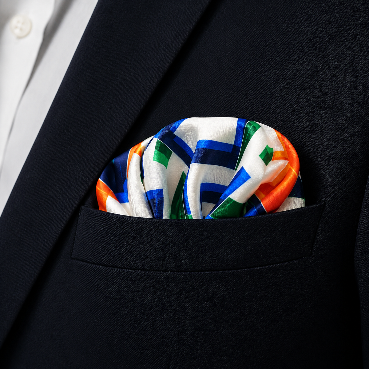 Techno Illusion – Silk Pocket Square by Monzoro – view 17