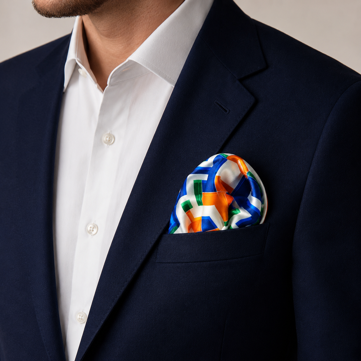 Techno Illusion – Silk Pocket Square by Monzoro – view 19