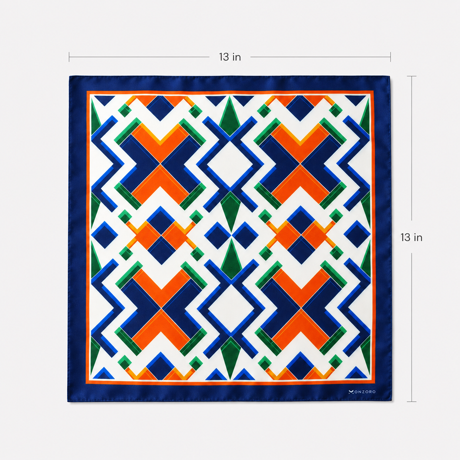 Techno Illusion – Silk Pocket Square by Monzoro – view 22