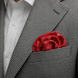 Twinkle Maroon Silk Pocket Square by Monzoro – view 15