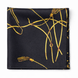 Vintage Black and Gold Stripes Silk Pocket Square by Monzoro – view 9